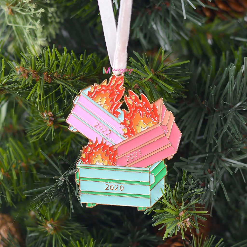 2022 Dumpster Fire Christmas Ornament - Submerge Ryan Michelle - 