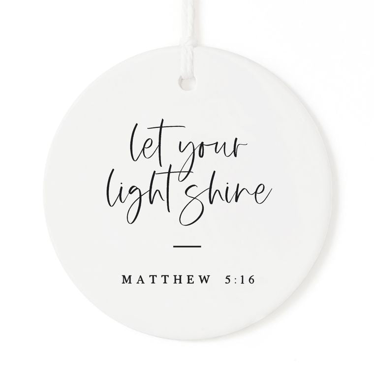 Let Your Light Shine Christmas Ornament with Ribbon and Gift Box - Submerge Ryan Michelle - 