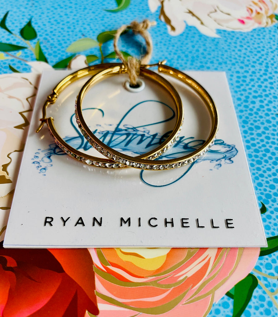 Rhinestone Hoops - Submerge Ryan Michelle - jewelry