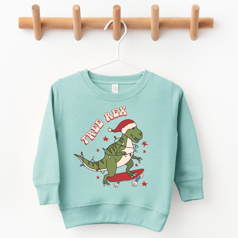 Tree Rex- Kid Christmas Graphic Tee - Submerge Ryan Michelle - Sweater