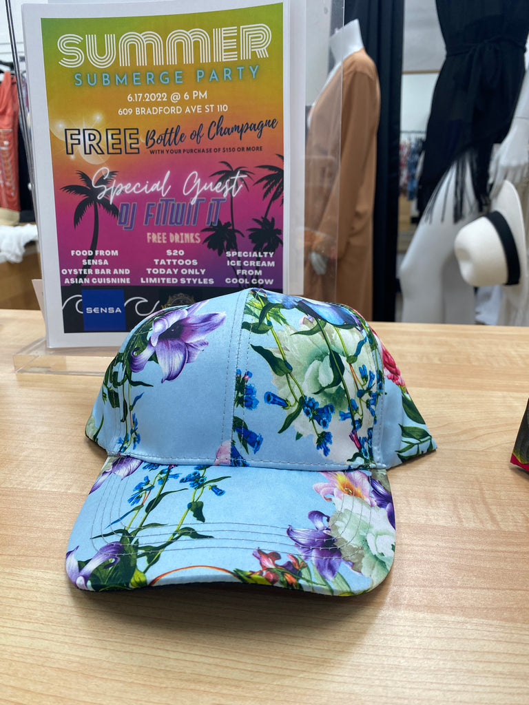 Floral Snap Back - Submerge Ryan Michelle - Clothing Accessories