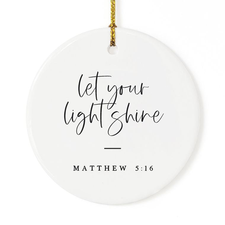 Let Your Light Shine Christmas Ornament with Ribbon and Gift Box - Submerge Ryan Michelle - 