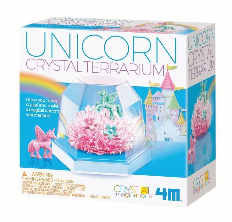 4M Unicorn Crystal Growing Terrarium DIY Science Kit - Submerge Ryan Michelle - 